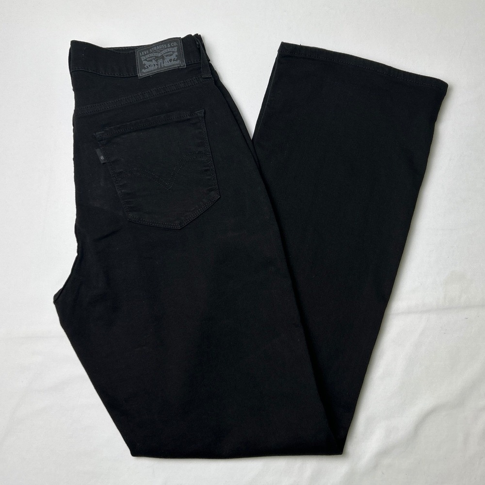 Levi's Womens Classic Bootcut Mid Rise Stretch Jeans Size 6 Black Minimalist